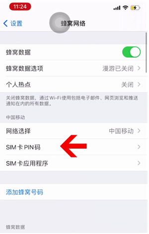 大邑苹果14维修网分享如何给iPhone14的SIM卡设置密码 